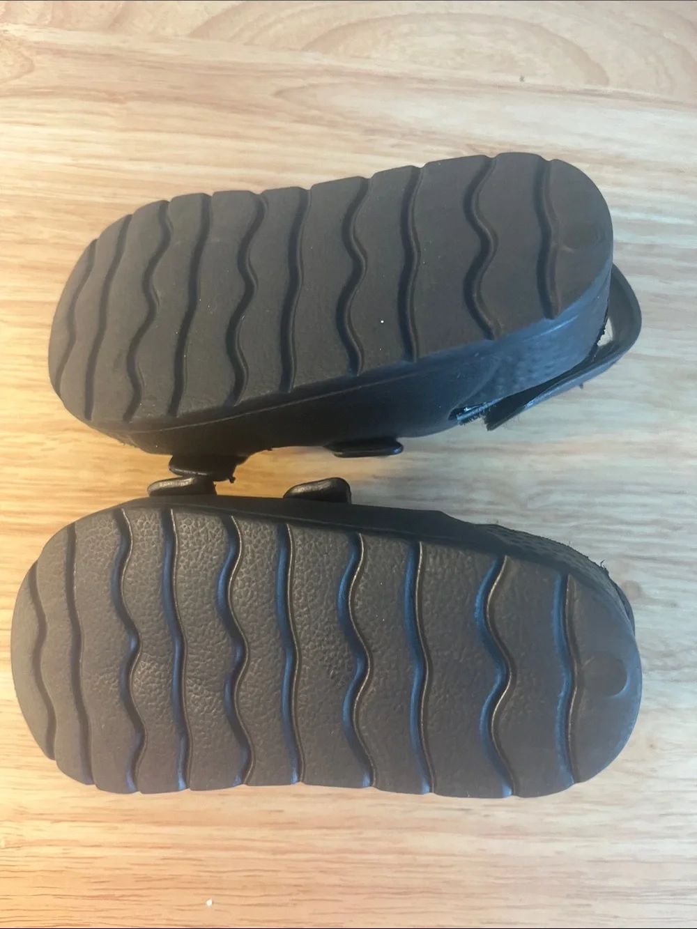 Place Black Double-Buckle Kids Sandals